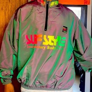 Vintage surferstyle reflective wind breaker
